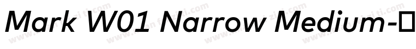 Mark W01 Narrow Medium字体转换